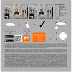 Basic 22W CCT 22,5cm SMART + WIFI splachovací LED panel