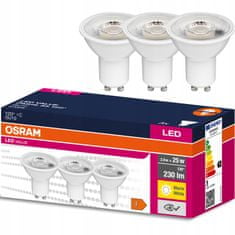 Basic 3x LED GU10 2,8W = 50W 230lm 2700K OSRAM