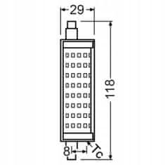 Osram LED žárovka 118mm R7s 16W = 125W 2000lm 2700K Teplá bílá