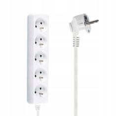 Basic Napájecí lišta POWER STRIP 5 ZÁSUVEK 3m