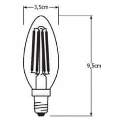 Osram Stmívatelná LED žárovka E27 SVÍČKA 4,8W= 40W 470lm 2700K Teplá bílá FILAMENT