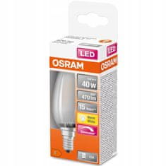 Osram Stmívatelná LED žárovka E14 SVÍČKA 4,8W= 40W 470lm 2700K Teplá bílá FILAMENT