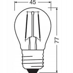 Osram Stmívatelné LED žárovka E27 P45 4,8W = 40W 470lm 4000K Neutrální bílá FILAMENT