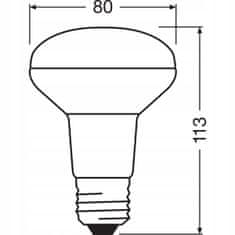 Osram LED žárovka E27 R80 4,3W = 60W 350lm 2700K Teplá bílá