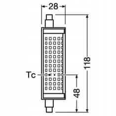 Basic LED žárovka R7s vlákno 118mm 19W 150W 2700K OSRAM