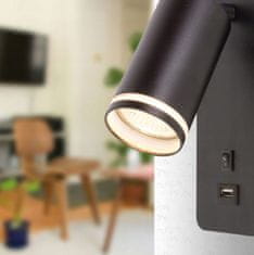 Basic LED nástěnná lampa na čtení USB SPÍNAČ