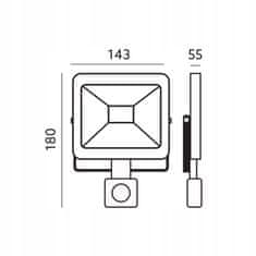 Basic LED světlomet HALOGENOVÁ LAMPA 20W SENZOR POHYBU