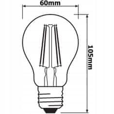 Osram 2x LED žárovka E27 A60 6,5W = 60W 806lm 2700K Teplá bílá FILAMENT