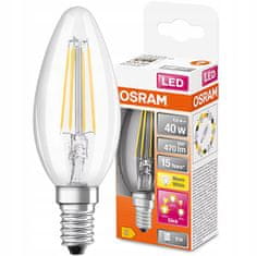 Osram Stmívatelná LED žárovka E14 B40 4W = 40W 470lm 2700K Teplá bílá FILAMENT 3-step DIM