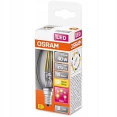 Osram Stmívatelná LED žárovka E14 B40 4W = 40W 470lm 2700K Teplá bílá FILAMENT 3-step DIM