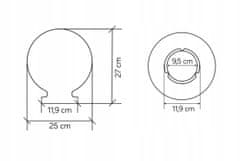 Basic Mléčné stínidlo pro zahradní lampu KULA 25 cm