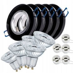 Basic OSRAM 5x halogenová skleněná lampa + LED GU10