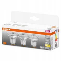 Osram 3x LED žárovka GU10 PAR16 4,3W = 50W 350lm 2700K Teplá bílá 36°