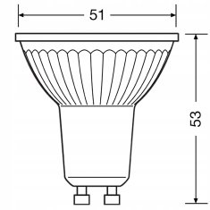 Osram 3x LED žárovka GU10 PAR16 4,3W = 50W 350lm 2700K Teplá bílá 36°