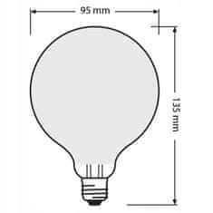 Osram LED žárovka E27 G95 6,5W = 60W 806lm 2700K Teplá bílá FILAMENT 300°