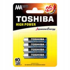 Basic Alkalické baterie TOSHIBA FINGERS LR03 AAA 4 ks