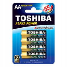 Basic Alkalické baterie TOSHIBA FINGERS LR6 AA 4 ks