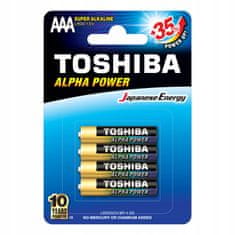 Basic Alkalické baterie TOSHIBA FINGERS LR03 AAA 4 ks