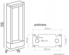 Basic Venkovní zahradní lampa stojící LED POST 50CM