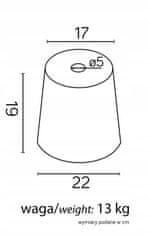 Basic 19cm 13kg základ pro zahradní lampy