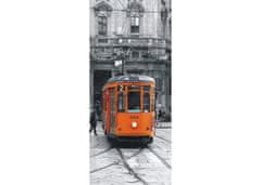 AG Design Retro tramvaj, vliesová fototapeta 90x202 cm