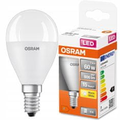 Basic LED kuličková žárovka E14 7W = 60W 806lm 2700K OSRAM