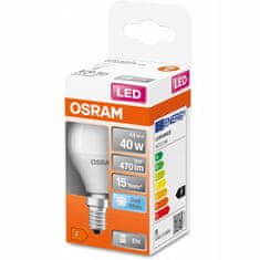 Basic LED kuličková žárovka E14 4,9W = 40W 470lm 4000K OSRAM