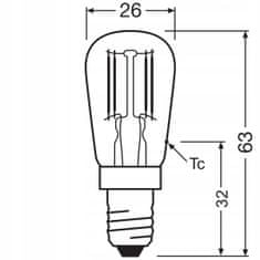 Basic LED MINI E14 T26 2,8W 2700K Filamentová žárovka OSRAM
