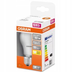 Basic LED žárovka E27 4,9W 40W 470lm 2700K Teplá OSRAM