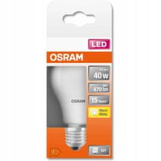 Basic LED žárovka E27 4,9W 40W 470lm 2700K Teplá OSRAM