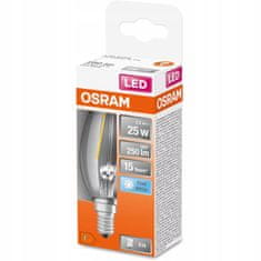 Osram LED žárovka E14 SVÍČKA 2,5W= 25W 250lm 4000K Neutrální bílá FILAMENT