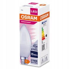 Osram LED žárovka E14 SVÍČKA 4,9W = 40W 470lm 2700K Teplá bílá