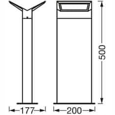 Basic Zahradní lampa stojící POST 9,5W 50cm LEDVANCE