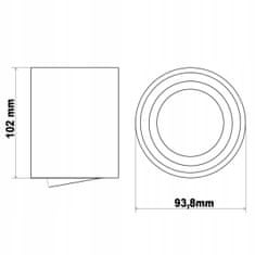 Basic 3x přisazené HALOGEN TUBA + LED GU10 5W svítidlo