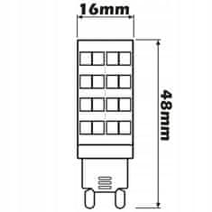 LUMILED LED žárovka G9 Kapsle 5W = 40W 460lm 4000K Neutrální bílá