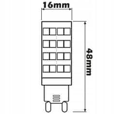 LUMILED LED žárovka G9 CAPSULE 5W = 40W 460lm 6500K Studená bílá 360°