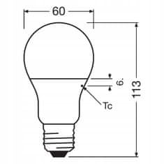 Basic 6x LED žárovka A60 E27 8,5W 60W 806lm 2700K OSRAM