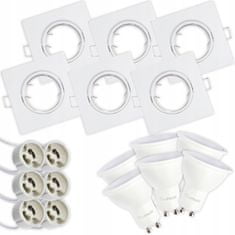 Basic 6x HALOGEN Svítidlo pohyblivé bílé + LED GU10