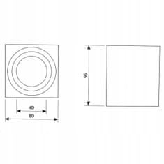 Basic 3x POVRCHOVÁ ŽÁROVKA HALOGEN SPOT TUBA LED GU10 IP44