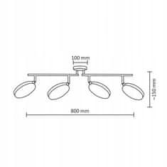 Basic Nástěnné svítidlo LED STROPNÍ SVÍTIDLO Polux CAPRI 4x 5W 3000K