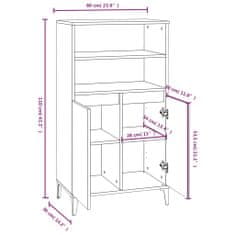 Vidaxl Skříň highboard bílá s vysokým leskem 60 x 36 x 110 cm kompozit