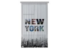 AG Design Černobílý New York, záclony, 140 x 245 cm, 1 díl, FCS L 7598