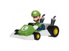 Super Mario miniautíčka s figurkou Luigi.