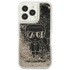 Karl Lagerfeld KLHCP13XLGGKBK hard silikonové pouzdro iPhone 13 Pro MAX 6.7" black Liquid Glitter Gatsby