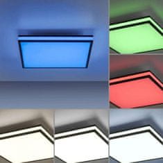 PAUL NEUHAUS LEUCHTEN DIREKT is JUST LIGHT LED stropní svítidlo 45x45, černá, hranaté, RGB Dreamcolor, stmívatelné, panel RGB plus 2700-5000K