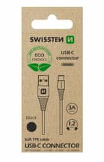 SWISSTEN DATOVÝ KABEL SWISSTEN USB/USB-C ČERNÝ 1,2M (ECO BALENÍ)