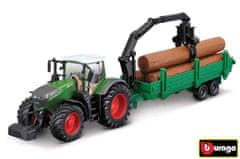 BBurago  1:50 Farm Traktor Fendt 1050 Vario + vyvážeč stromů