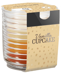 Bispol Vonná svíčka trikolóra VANILLA CUPCAKE 130g