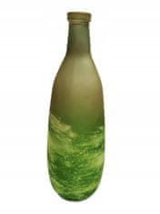 Kaemingk Dekorativní skleněná váza na květiny zelená 75 cm