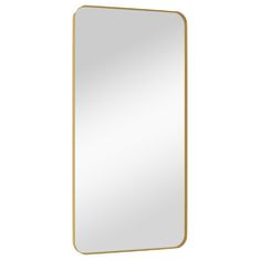 Greatstore Nástěnné zrcadlo zlaté 50 x 100 cm obdélníkové
